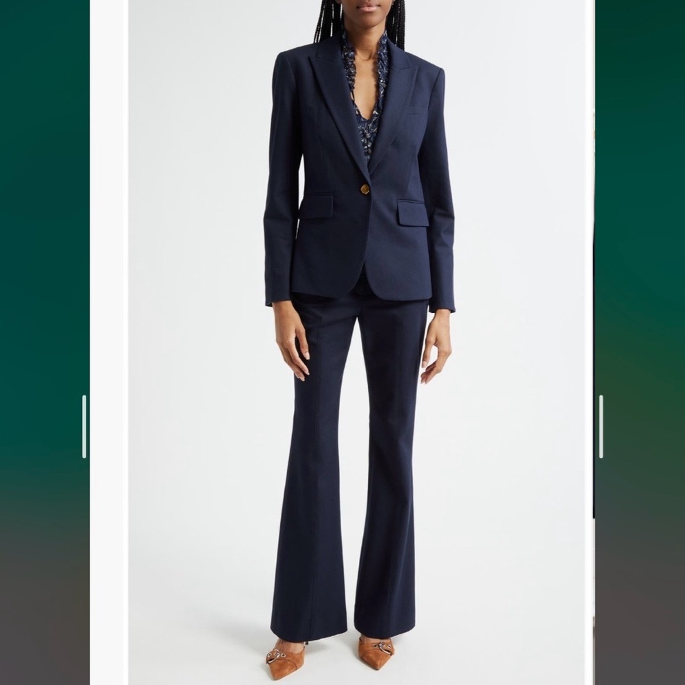 VERONICA BEARD Cutaway Dickey Jacket in Navy Size 14 - Picture 4 of 12